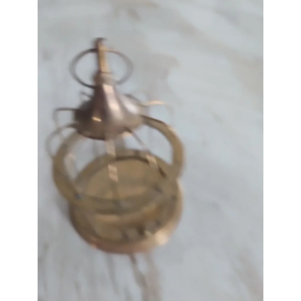 Vintage Brass Bird Cage Decor with Hanging Perch 4